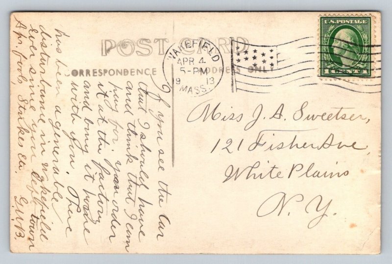 RPPC  1913  Rockery  Wakefield  Massachusetts  Horse and Carriage    Postcard