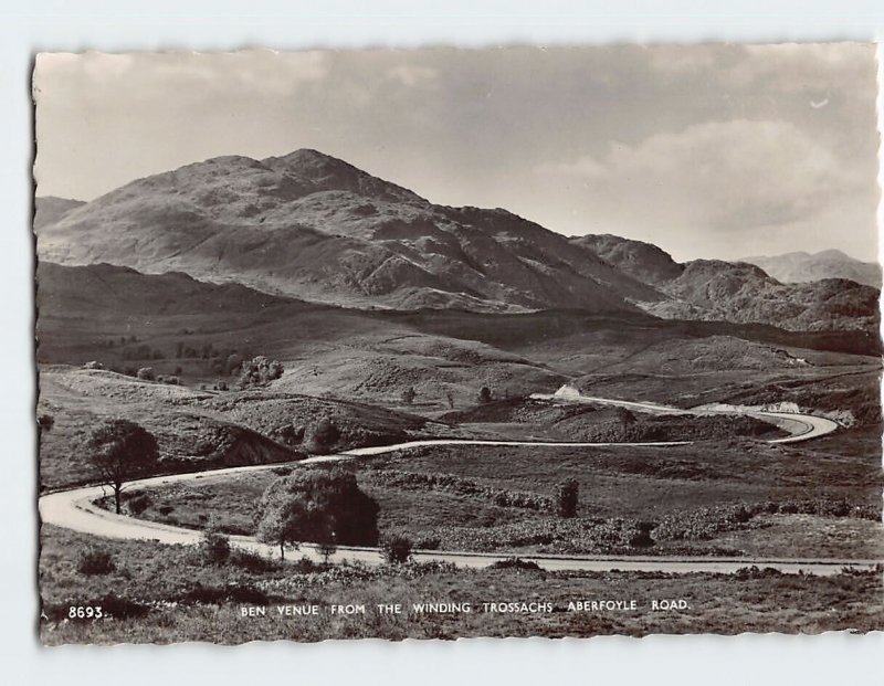 Postcard Ben Venue From The Winding Trossachs, Aberfoyle Road, Scotland