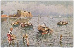 AS, Fishing Boats, Castel Dell'Ovo, NAPOLI (Campania), Italy, 1900-1910s