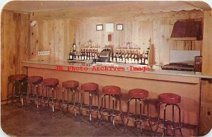 PA, Echo Lake, Pennsylvania, Echo Lake Lodge, Bar Interior, Dexter No 50664