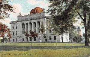 DIXON, IL Illinois    LEE COUNTY COURT HOUSE   Courthouse   c1910's Postcard