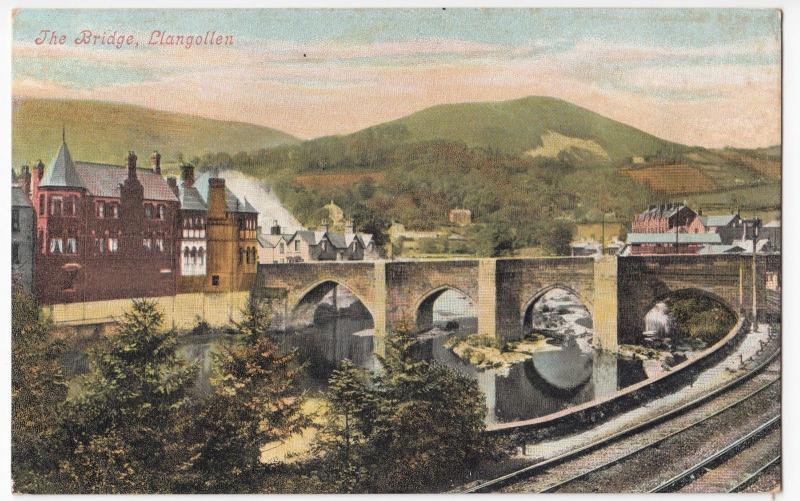 Denbighshire; Llangollen, The Bridge PPC By Valentines, c 1910's, Unposted 