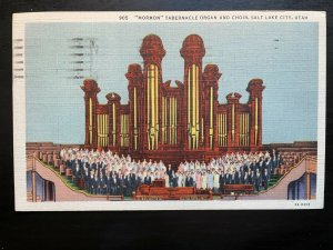 Vintage Postcard 1937 Morman Tabernacle Organ and Choir Salt Lake City Utah