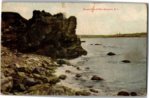 Beach from the Cliffs Newport RI c1910 Vintage Postcard C08