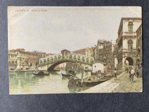 Venezia Ponte di Rialto Italy Litho Postcard H1360084429