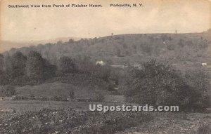 Southwest View from Porch of Fleisher House - Parksville, New York NY  