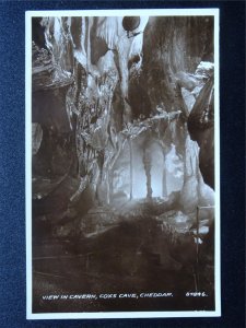 Somerset CHEDDAR Coxs Cave / Cavern c1922 RP Postcard by Valentine