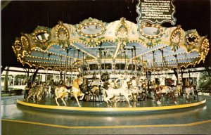 Postcard PA Pittsburgh Kennywood Amusement Park Carrousel Dexter Press 1980 V179