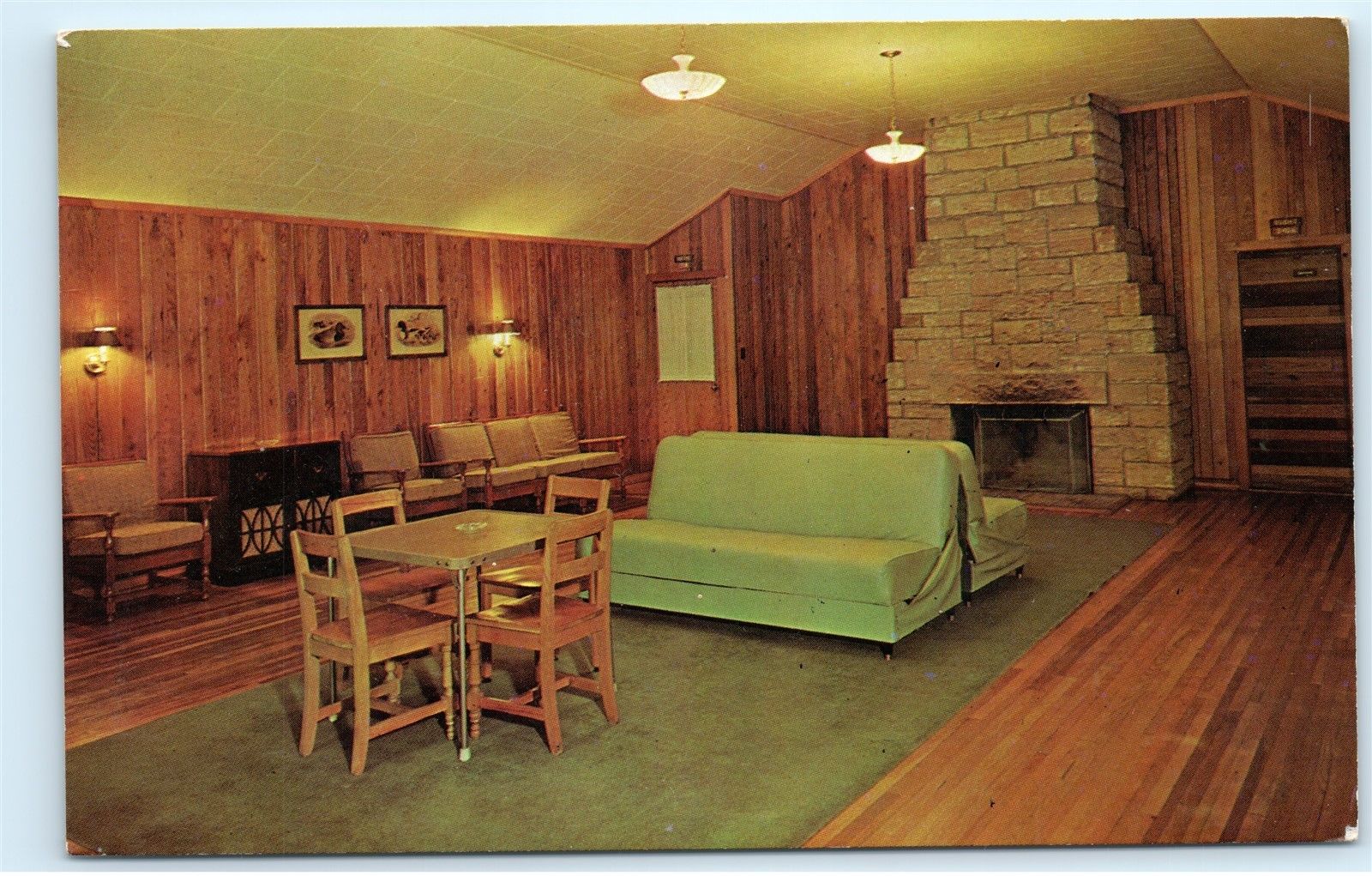 1969 Lake Hope State Park Laurel Lodge Lounge Zaleski Ohio Vintage
