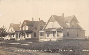 E22/ Metamora Ohio Real Photo RPPC Postcard 1909 Residence Section Homes New