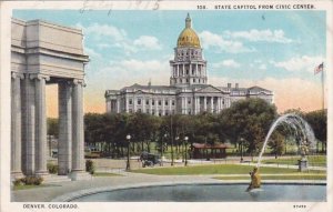 Colorado Denver State Capitol From Civic Center