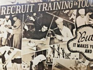 Postcard RPPC  U.S. Navy Recruit Training is Tough Multi-Pics      X1