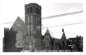 C72/ Robinson Illinois Il Real Photo RPPC Postcard 1961 Methodist Church
