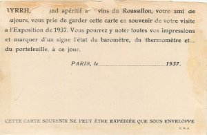 Postcard Paris Exposition des Artes et Techniques 1937 Pavillon du Byrrh