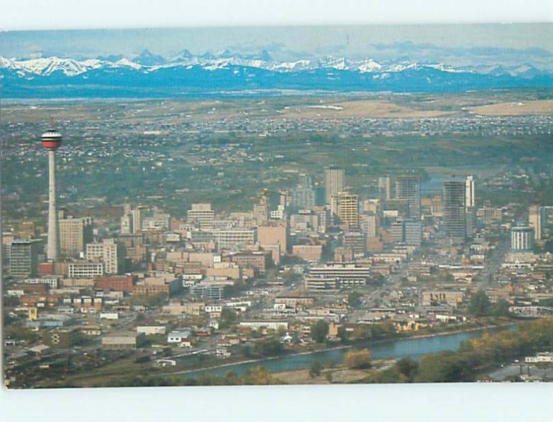 Unused Pre-1980 AERIAL VIEW Calgary ALBERTA hs7956