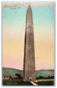 c1950's Battle Monument Bennington On The Hill Vermont VT Handcolored Postcard