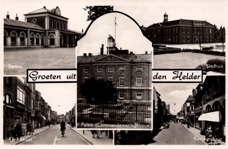 Netherlands Groeten Uit Den Helder Multiview Vintage RPPC 09.89