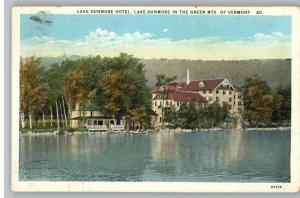 Old Postcard-Lake Dunmore Hotel..Vermont/VT Green Mts