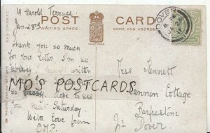 Genealogy Postcard - Kennett - Cannon Cottage - Barfrestone - Dover - Ref 6297A