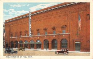 St Paul Minnesota Auditorium Exterior Street View Antique Postcard K26982