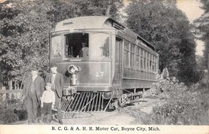 Boyne City Michigan B.C.G. & A.R.R. Motor Car, B/W Photo Print PC U11107
