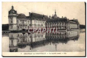 Old Postcard Chateau de Chantilly The West Facade