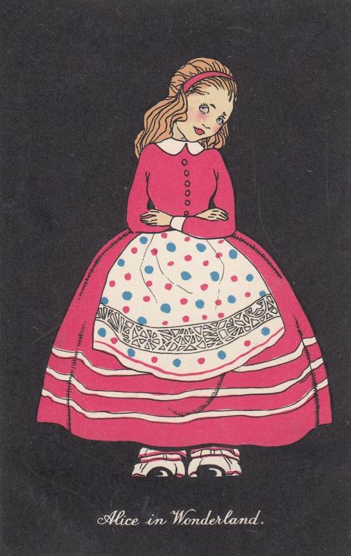 Alice In Wonderland 1940s Fashion Glamour Postcard