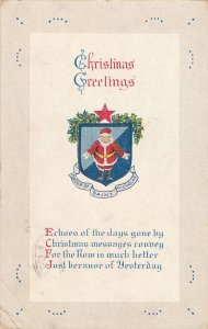 Order of Saint Nicholas - Santa Claus Christmas Greetings - pm 1912 - DB