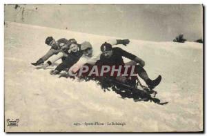 Old Postcard of Sports & # 39hiver The Ski Bobsleigh