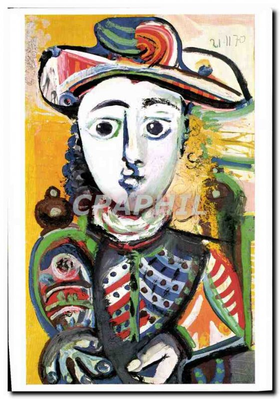 Postcard Modern Girl Oil On Assisi Pablo Picasso