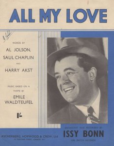 All My Love Issy Bonn 1940s Sheet Music