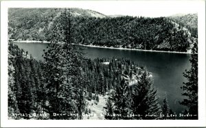 RPPC Beauty Bay Coeur d' Alene Lake Idaho ID UNP 1940s Postcard Leos Studio B1