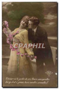 Old Postcard Love is the garden of the flowers unparalleled Woman