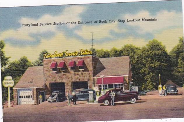 Tennessee Chattanooga Fairyland Service Station At Entrance Of Rock City Look...