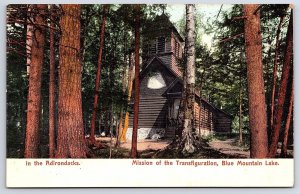 Mission Of Transfiguration Blue Mountain Lake Adirondacks Mts. New York Postcard