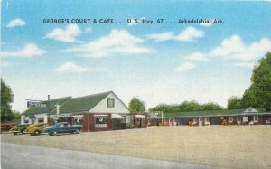 Arkadelphia Arkansas George Courts & Cafe Shaul Kropp Roadside Postcard 21-8492