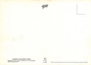 Cowboy's Saturday Night Lon Megargee Cowboy Artist POSTCARD