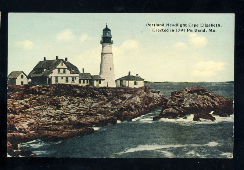 Portland, Maine/ME Postcard, Portland Headlight/Lighthouse/Light, Cape Elizabeth