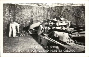 Chicago Museuem Science Industry Coal Mining Display Real Photo Postcard #2