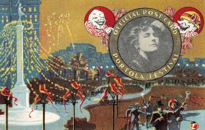 PORTOLA FESTIVAL San Francisco Poster-Style Art Nouveau 1909 Vintage Postcard