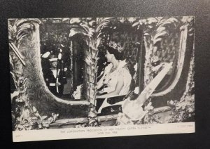 Mint England Royalty Postcard RPPC QE2 Queen Elizabeth II Coronation Procession
