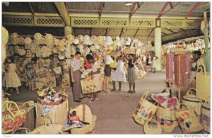 Straw Section of Victoria Crafts Market, KINGSTON, Jamaica, 40-60´s
