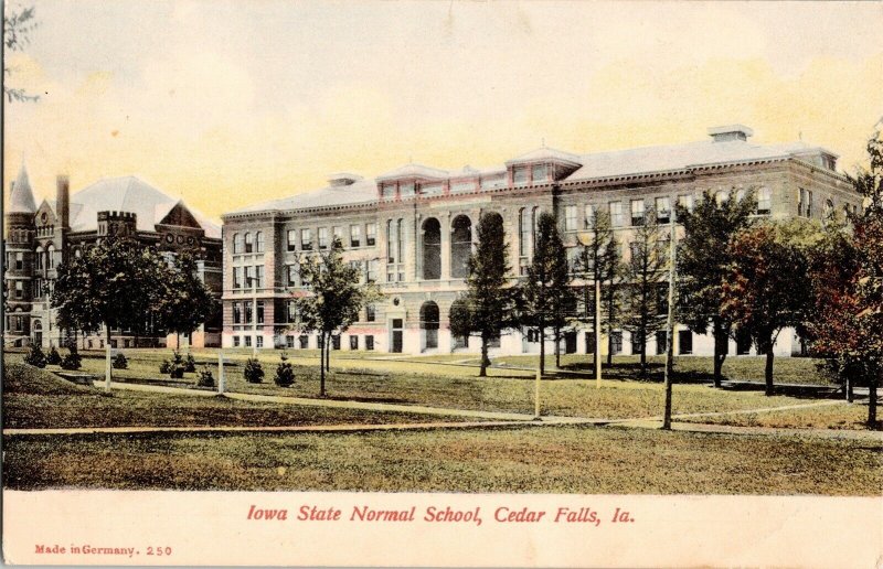 Iowa State Normal School Cedar Falls IA Germany Divided Back Postcard UNP Peoria 