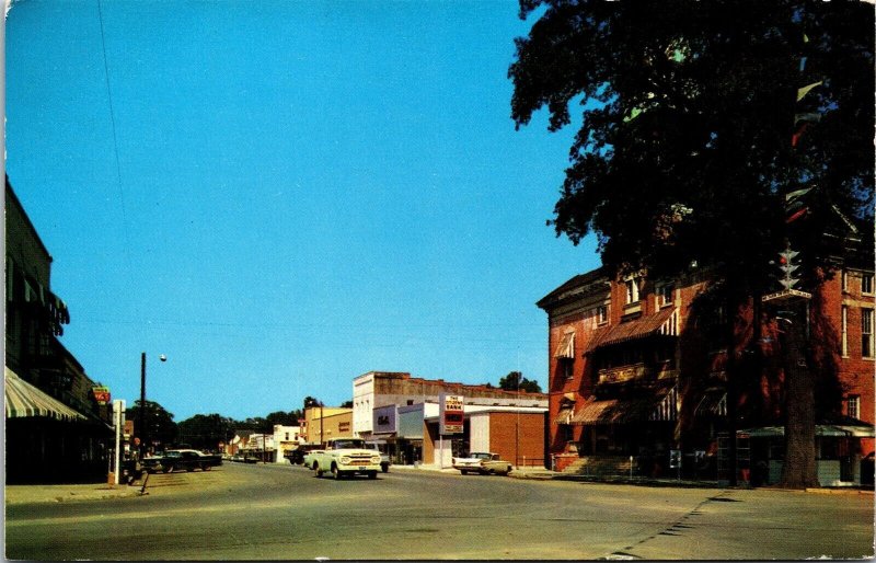 Vtg Alabama AL Commerce Street View Geneva County Court House 1960s Postcard