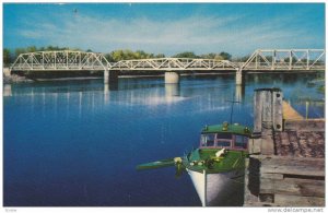 Bridge On Jemseg River, New Brunswick, Canada, 1940-1960s