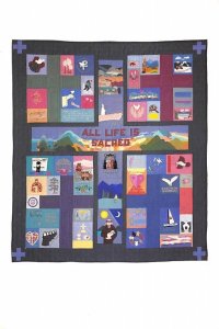 Archbishop Hunthausen's piece quilt 32417 Quilting Unused 