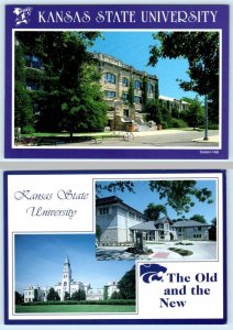 2 Postcards KANSAS STATE UNIVERSITY, KS ~ Seaton Hall & Anderson Hall  4x6