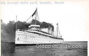 non postcard backing Steamer North Land General, Canada Ship Unused 