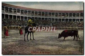 Old Postcard Bullfight Bullfight citando has pica