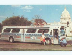 Unused 1950's VINTAGE BUS FOR WHITE HOUSE TOURS Washington DC E5830